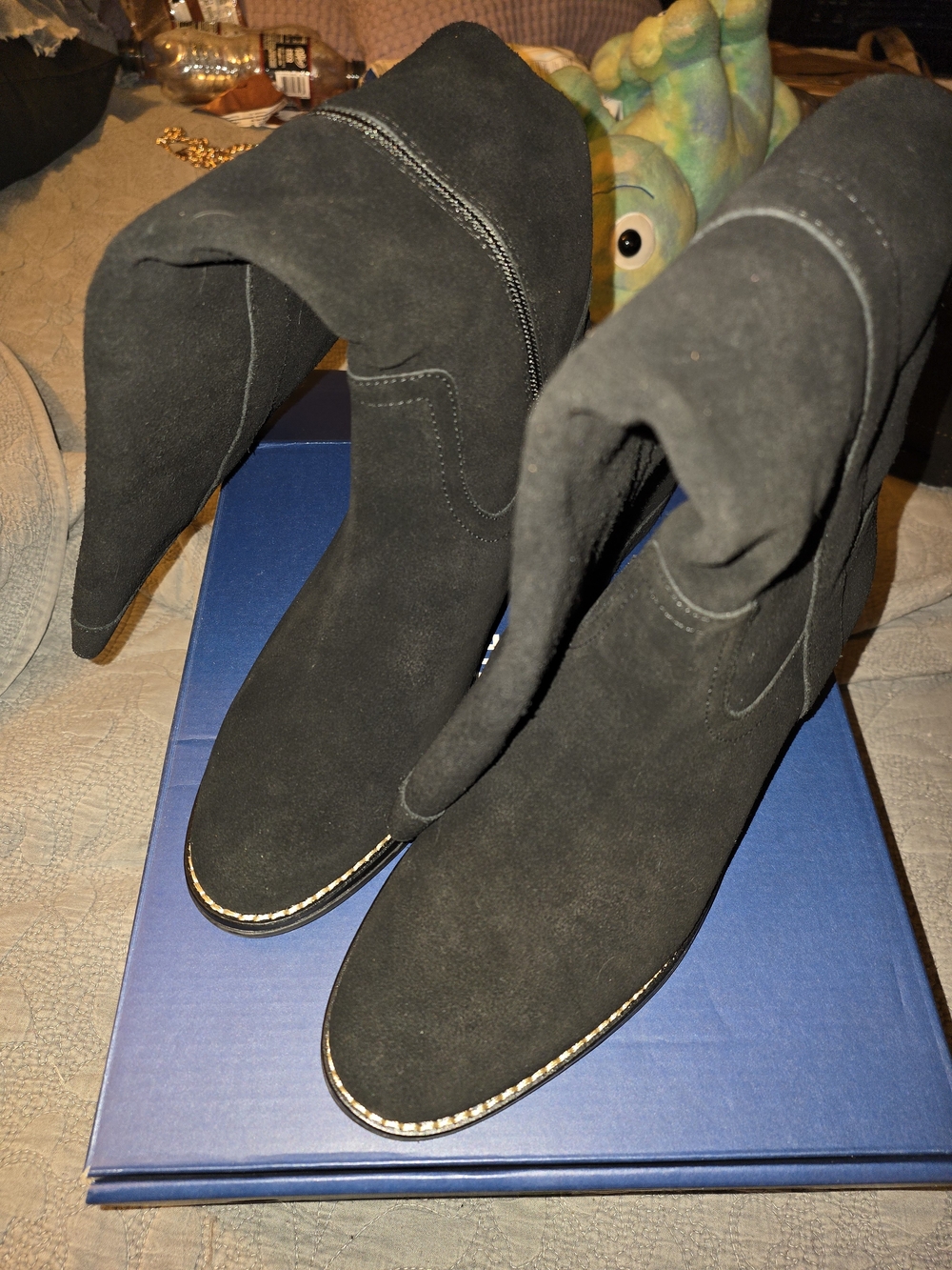 White Mountain Altitude Wide Calf Suede Knee-High Boots - Classic Style